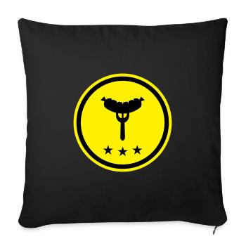 Sausage fork - Sofa pillowcase 17,3'' x 17,3'' (45 x 45 cm) - black - Front