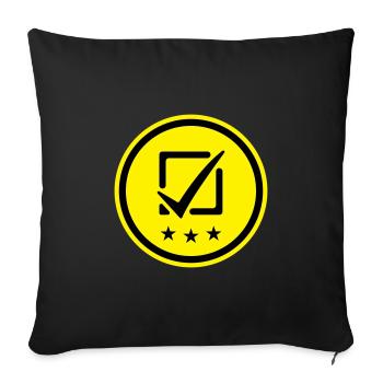 Check the box Vote - Sofa pillowcase 17,3'' x 17,3'' (45 x 45 cm) - black - Front