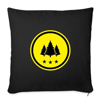 Baum Tanne Wald - Sofakissenbezug 45 x 45 cm - Schwarz - Vorne
