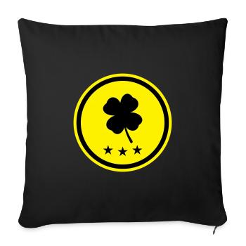 Clover Happiness - Sofa pillowcase 17,3'' x 17,3'' (45 x 45 cm) - black - Front