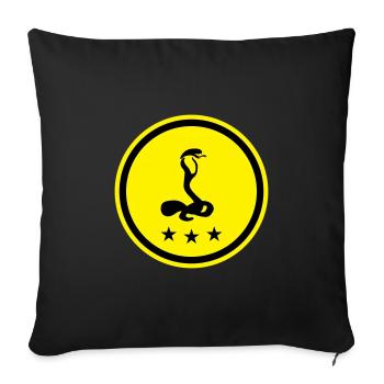 Cobra serpent - Housse de coussin décorative 45 x 45 cm - noir - Devant