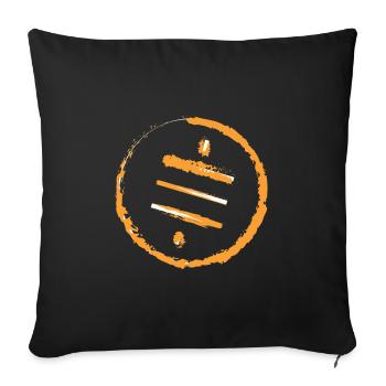 Sats are our cents - Scratch orange - Sofakissenbezug 45 x 45 cm - Schwarz - Vorne