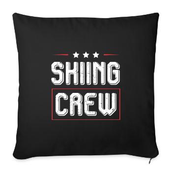 Équipe de ski - Housse de coussin décorative 45 x 45 cm - noir - Devant