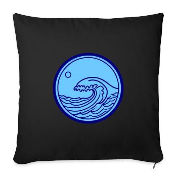 Sea Ocean Wave Water - Sofa pillowcase 17,3'' x 17,3'' (45 x 45 cm) - black - Front