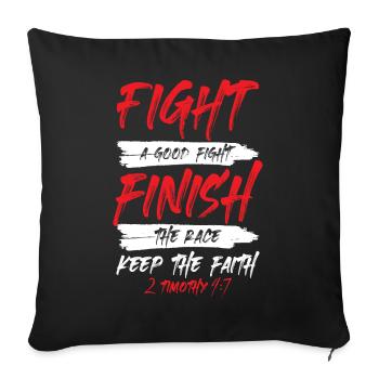 bible jesus - Sofa pillowcase 17,3'' x 17,3'' (45 x 45 cm) - black - Front