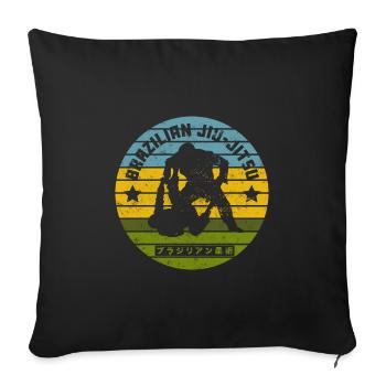 Millésime jiu-jitsu brésilien - Housse de coussin décorative 45 x 45 cm - noir - Devant