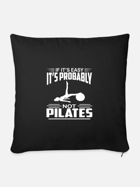 Pilates Übung - Sofakissenbezug 45 x 45 cm - Schwarz