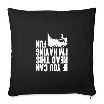 Bouldering - Sofa pillowcase 17,3'' x 17,3'' (45 x 45 cm) - black - Front