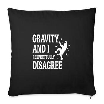Bouldering - Sofa pillowcase 17,3'' x 17,3'' (45 x 45 cm) - black - Front