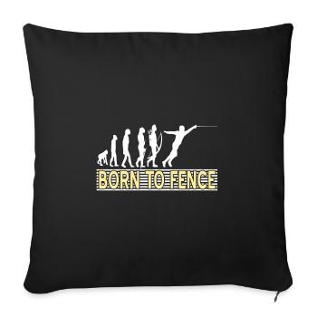 fencing - Sofa pillowcase 17,3'' x 17,3'' (45 x 45 cm) - black - Front