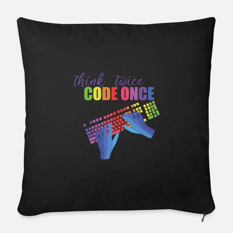 Programmierer - Sofakissenbezug 45 x 45 cm - Schwarz