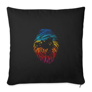 Motocross humor motorcycle funny fingerprint - Sofa pillowcase 17,3'' x 17,3'' (45 x 45 cm) - black - Front