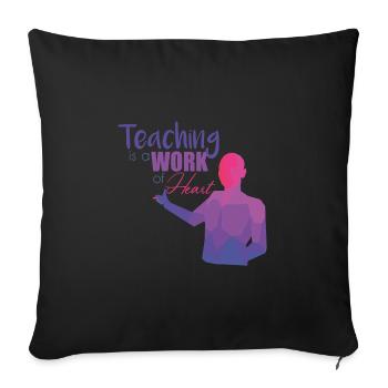 Enseignants - Housse de coussin décorative 45 x 45 cm - noir - Devant