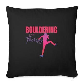 Bouldering - Sofa pillowcase 17,3'' x 17,3'' (45 x 45 cm) - black - Front
