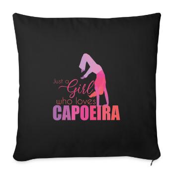 Capoeira - Sofa pillowcase 17,3'' x 17,3'' (45 x 45 cm) - black - Front