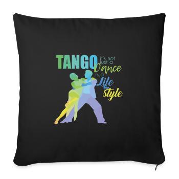 Danse de tango danseur danseur - Housse de coussin décorative 45 x 45 cm - noir - Devant