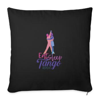 Danse de tango danseur danseur - Housse de coussin décorative 45 x 45 cm - noir - Devant