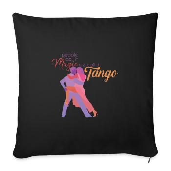 Danse de tango - Housse de coussin décorative 45 x 45 cm - noir - Devant