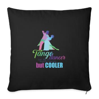 Danse de tango danseur danseur - Housse de coussin décorative 45 x 45 cm - noir - Devant