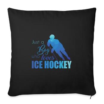 Hockey - Housse de coussin décorative 45 x 45 cm - noir - Devant