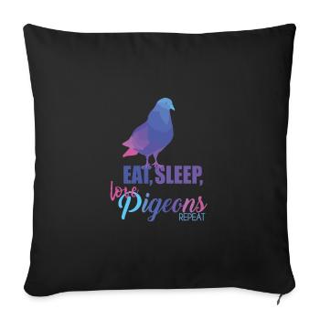 Dove - Sofa pillowcase 17,3'' x 17,3'' (45 x 45 cm) - black - Front