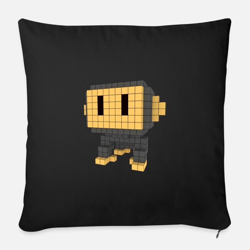 Chimpanzé - Housse de coussin décorative 45 x 45 cm - noir