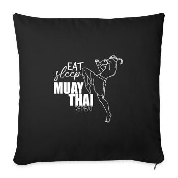 Muay Thai - Sofa pillowcase 17,3'' x 17,3'' (45 x 45 cm) - black - Front