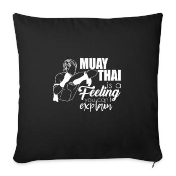 Muay Thai - Sofa pillowcase 17,3'' x 17,3'' (45 x 45 cm) - black - Front