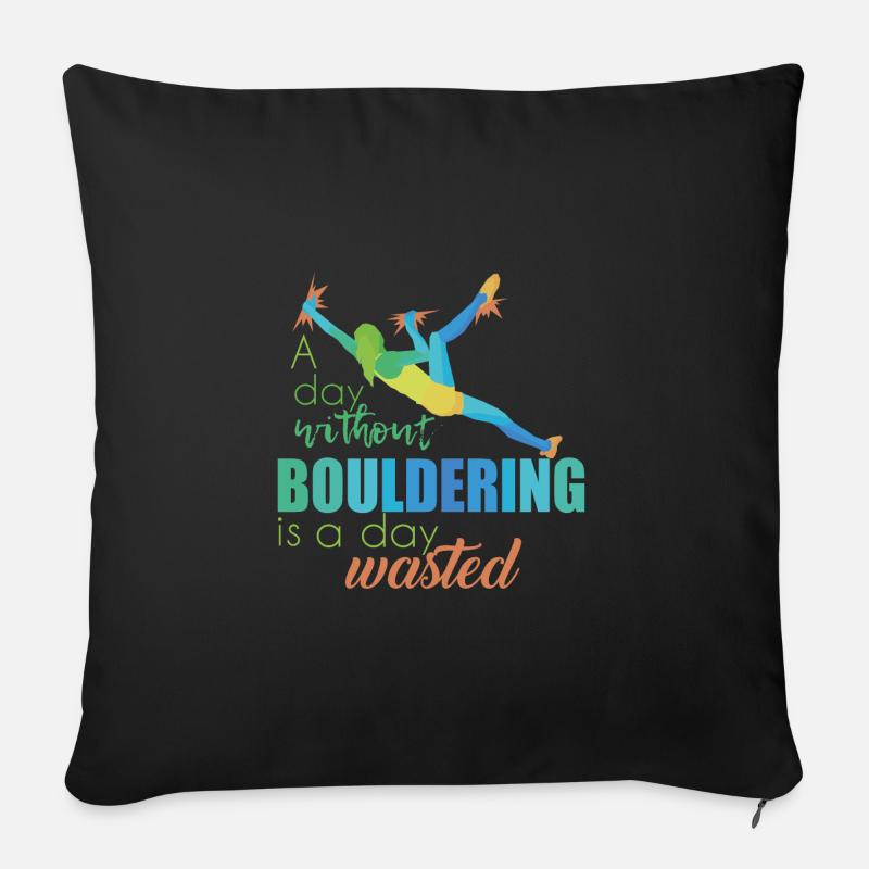 Bouldern - Sofakissenbezug 45 x 45 cm - Schwarz