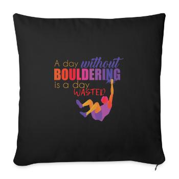 Bouldering - Sofa pillowcase 17,3'' x 17,3'' (45 x 45 cm) - black - Front