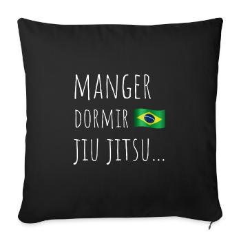 jiujitsu art martial - Housse de coussin décorative 45 x 45 cm - noir - Devant