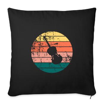 Violoncelle - Housse de coussin décorative 45 x 45 cm - noir - Devant