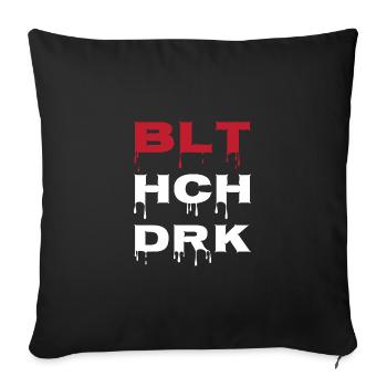 Bluthochdruck BLT HCH DRCK Warnung - Sofakissenbezug 45 x 45 cm - Schwarz - Vorne