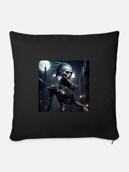 Vamp Alien - Sofakissenbezug 45 x 45 cm - Schwarz