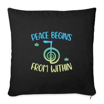 Cadeaux pour les Maîtres Reiki - Housse de coussin décorative 45 x 45 cm - noir - Devant