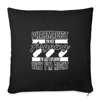 Pharmacist Gift Idea | Pharmacist Pharmacy Profession - Sofa pillowcase 17,3'' x 17,3'' (45 x 45 cm) - black - Front
