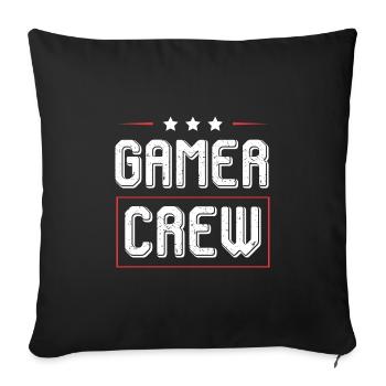 Équipage de joueurs - Housse de coussin décorative 45 x 45 cm - noir - Devant