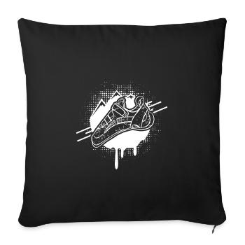 Climbing Shoe - Boulder Shirt - Sofa pillowcase 17,3'' x 17,3'' (45 x 45 cm) - black - Front