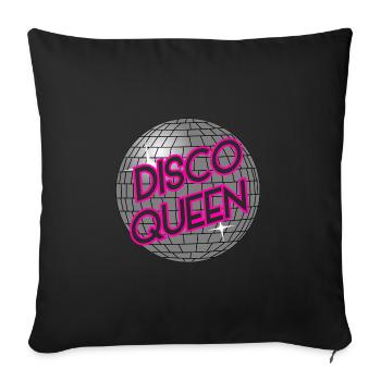 Balle disco JGA Disco Queen Party - Housse de coussin décorative 45 x 45 cm - noir - Devant
