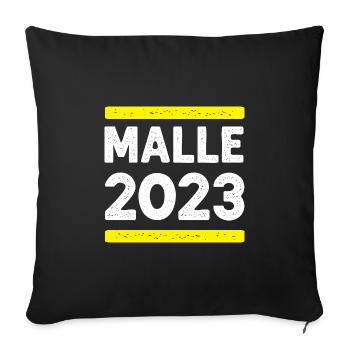 Malle 2023 - Sofa pillowcase 17,3'' x 17,3'' (45 x 45 cm) - black - Front