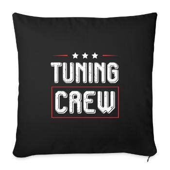 Tuning Crew - Sofa pillowcase 17,3'' x 17,3'' (45 x 45 cm) - black - Front