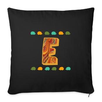 igel e 22 e - Sofakissenbezug 45 x 45 cm - Schwarz - Vorne