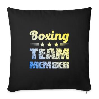 Équipe de boxe - Housse de coussin décorative 45 x 45 cm - noir - Devant