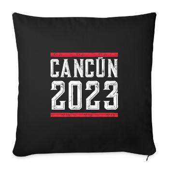 Cancun 2023 - Sofakissenbezug 45 x 45 cm - Schwarz - Vorne