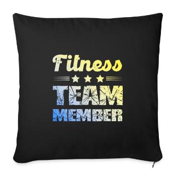 Équipe de fitness - Housse de coussin décorative 45 x 45 cm - noir - Devant