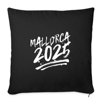 Mallorca 2025 - Sofa pillowcase 17,3'' x 17,3'' (45 x 45 cm) - black - Front