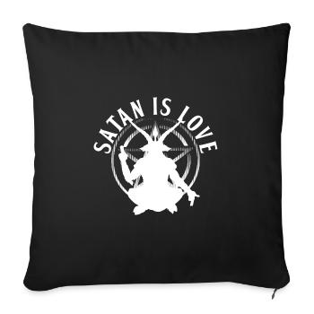 Satan | Satanism Satanists Satanist Gifts - Sofa pillowcase 17,3'' x 17,3'' (45 x 45 cm) - black - Front