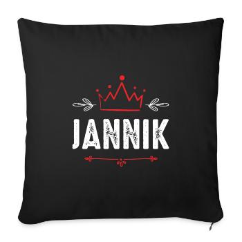 Jannik - Housse de coussin décorative 45 x 45 cm - noir - Devant