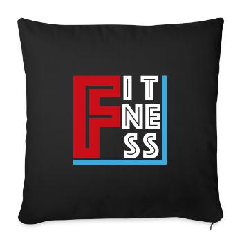 Fitness | Bodybuilding, Training, Gym, Health - Sofa pillowcase 17,3'' x 17,3'' (45 x 45 cm) - black - Front