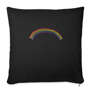 Regenbogen - Sofakissenbezug 45 x 45 cm - Schwarz - Vorne
